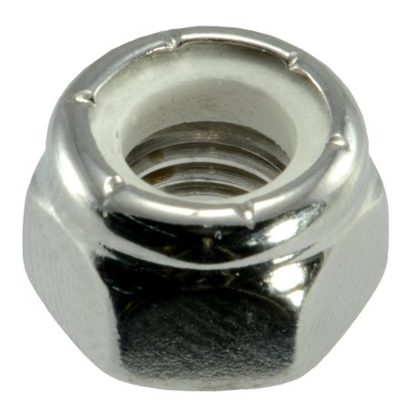 MIDWEST FASTENER Nylon Insert Lock Nut, 5/16"-24, 18-8 Stainless Steel, Not Graded, Polished, 6 PK 33393